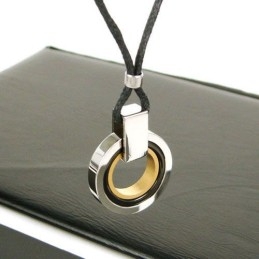 Collier Pendentif En Titane Pur Pour Homme, 3 Anneaux, 3 Couleurs, Chaîne Gratuite