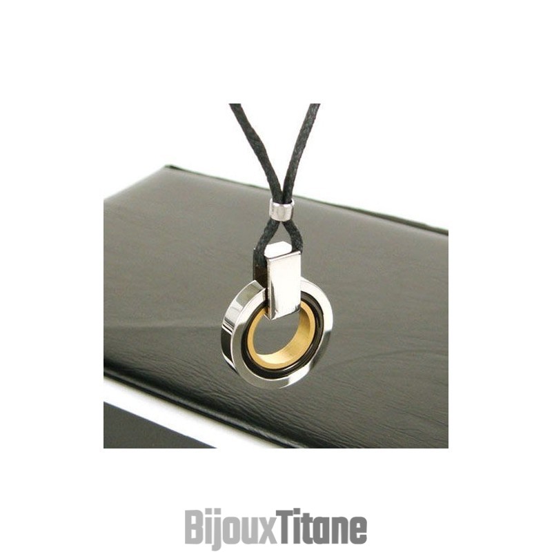 Collier Pendentif En Titane Pur Pour Homme, 3 Anneaux, 3 Couleurs, Chaîne Gratuite Collier Pendentif En Titane Pur Pour Homme, 3 Anneaux, 3 Couleurs, Chaîne Gratuite