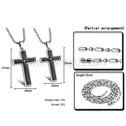 Pendentifs Croix En Titane Avec Strass Et Chaînes Offertes 116