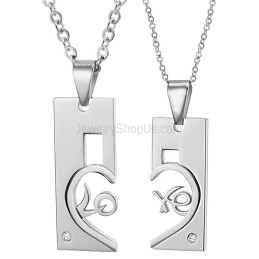 Pendentifs Rectangulaires En Titane Et Argent, Pendentifs En Forme De Cœur, Diamants Et Chaînes Gratuites C539