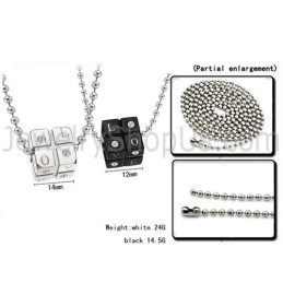 Pendentifs En Titane Noir Et Argent Avec Chaînes Gratuites C309