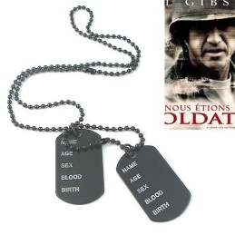 Collier/Pendentif Plaque D'Identité Militaire Américaine Cool Man