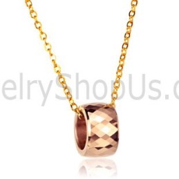 Pendentif En Tungstène Or Rose À Multiples Facettes Gx735