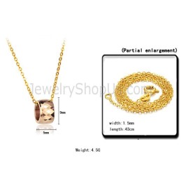 Pendentif En Tungstène Or Rose À Multiples Facettes Gx735