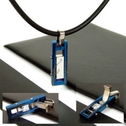 Pendentif En Titane Pur Avec Pierre Précieuse Interchangeable Pour Homme