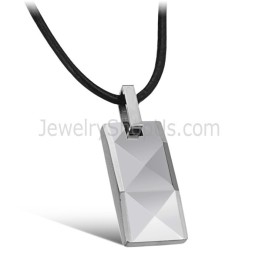 Pendentif En Argent Tungstène Au Design Complexe Et Multifacettes C630