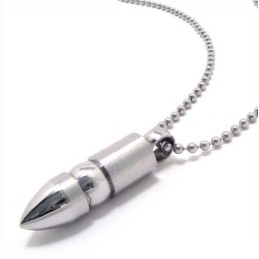 Collier Pendentif En Titane Pur Avec Balle Solide Noble Man