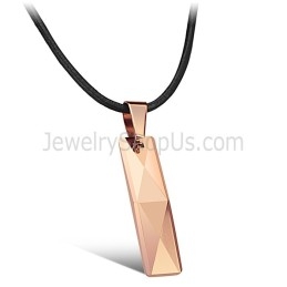 Pendentif En Tungstène Or Rose À Multiples Facettes C629