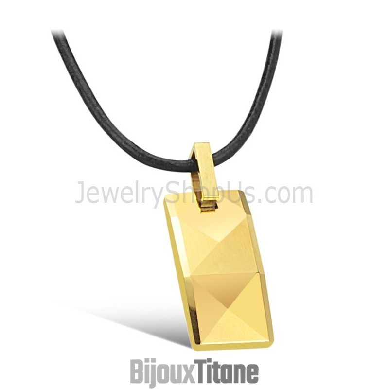 Pendentif En Tungstène Doré Poli C630 Pendentif En Tungstène Doré Poli C630