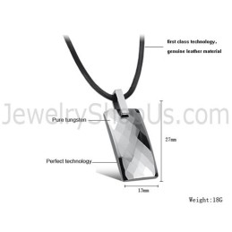 Pendentif En Argent Tungstène Poli C632