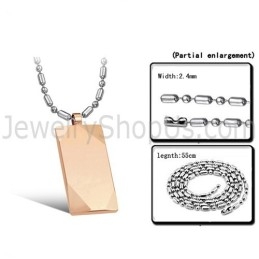 Pendentif En Tungstène Poli Or Rose C638