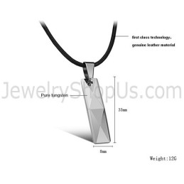 Pendentif En Argent Tungstène Au Design Complexe Et Multifacettes C629