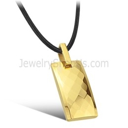 Pendentif En Tungstène Et Or, Design Complexe À Multiples Facettes C632