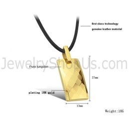 Pendentif En Tungstène Et Or, Design Complexe À Multiples Facettes C632