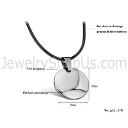 Pendentif En Tungstène Poli Wx637