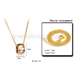 Pendentif En Tungstène Or Rose À Multiples Facettes Wx718