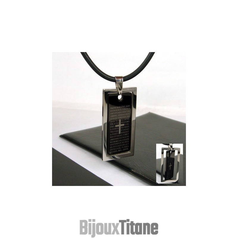 Pendentif Bible En Titane Pur Avec Croix Noire Pour Homme Unique Pendentif Bible En Titane Pur Avec Croix Noire Pour Homme Unique