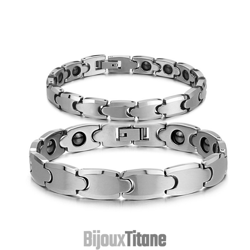 Bracelet De Santé Magnétique En Tungstène Poli C945