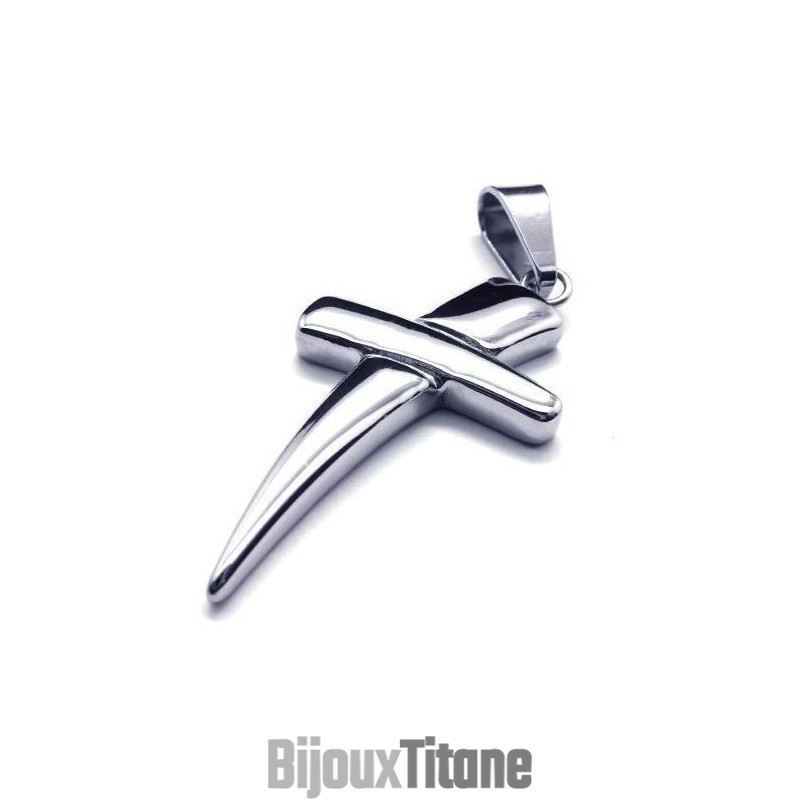 Collier Avec Pendentif Croix En Titane Pur Cool Man Cross Collier Avec Pendentif Croix En Titane Pur Cool Man Cross