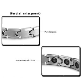 Bracelet De Santé Magnétique En Tungstène Poli C945