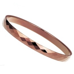 Bracelet Couple En Tungstène Poli Or Rose C889