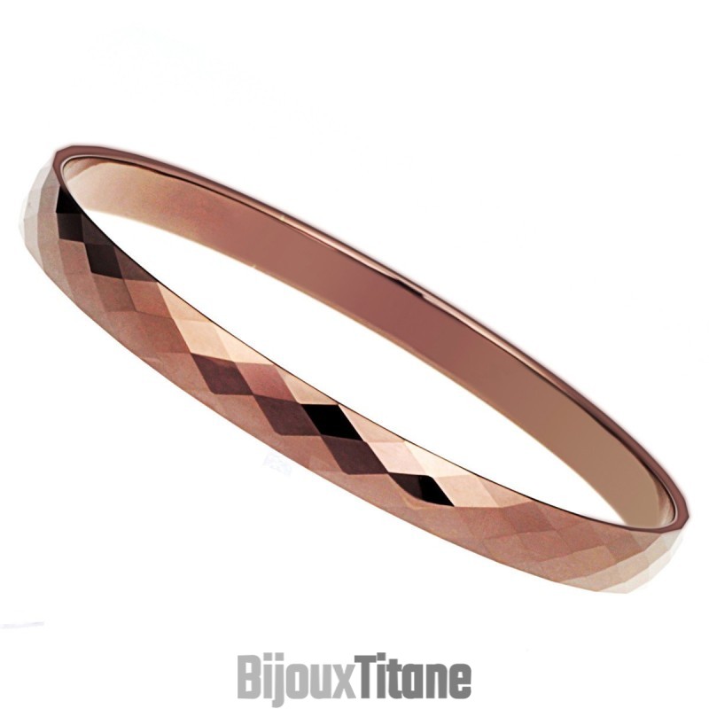 Bracelet Couple En Tungstène Poli Or Rose C889 Bracelet Couple En Tungstène Poli Or Rose C889