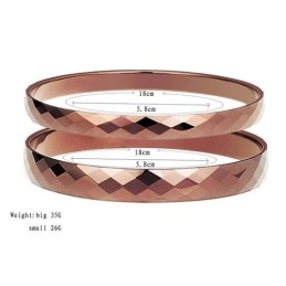 Bracelet Couple En Tungstène Poli Or Rose C889