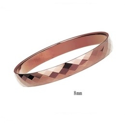 Bracelet Couple En Tungstène Poli Or Rose C889