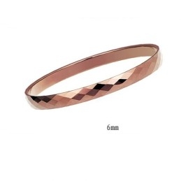Bracelet Couple En Tungstène Poli Or Rose C889