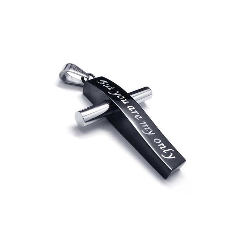 Collier Avec Pendentif Croix En Acier Titane Pour Homme Collier Avec Pendentif Croix En Acier Titane Pour Homme