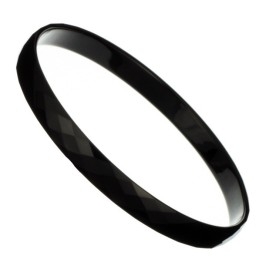 Bracelet Jonc En Tungstène Noir Poli C888