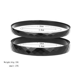 Bracelet Jonc En Tungstène Noir Poli C888