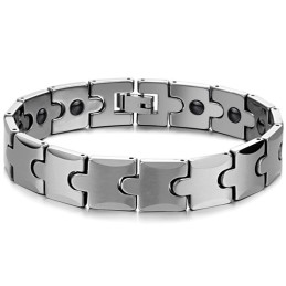 Bracelet De Santé À Énergie Magnétique En Tungstène Et Maillons De Blé C440