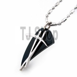 Collier Pendentif En Acier Titane Avec Symbole Noir Sutra Man