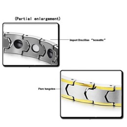Bracelet À Maillons En Argent Tungstène Plaqué Or 18 Carats C933