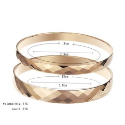 Bracelet Jonc En Tungstène Et Or Rose Poli C892
