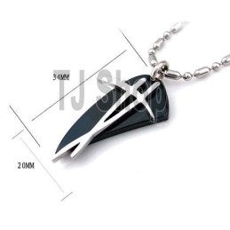 Collier Pendentif En Acier Titane Avec Symbole Noir Sutra Man