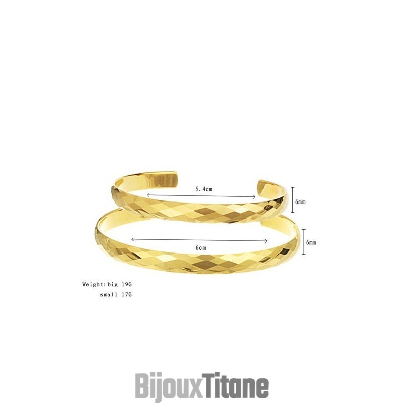 Bracelet En Tungstène Poli Or, Design Complexe À Multiples Facettes, Pour Couple, C893 Bracelet En Tungstène Poli Or, Design Complexe À Multiples Facettes, Pour Couple, C893
