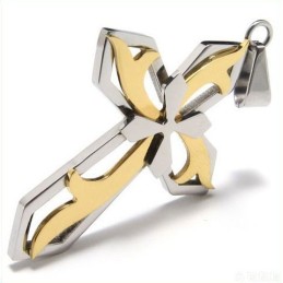 Pendentif Noble Man 3 Couches 3 Croix En Titane Pur