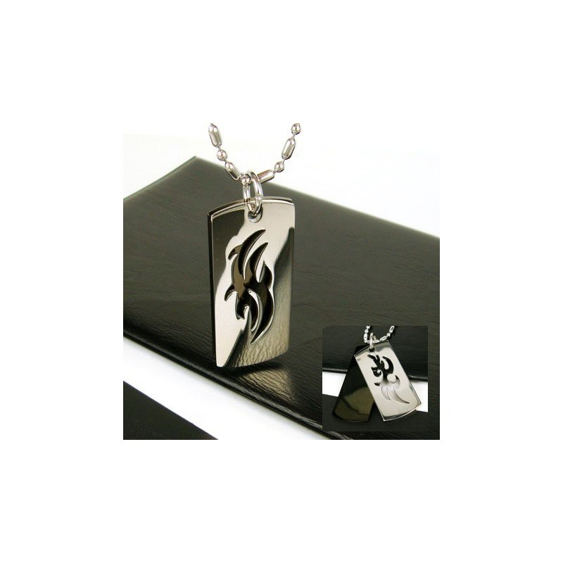 Collier Pendentif En Titane Pur Avec Symbole À Deux Couches Pour Homme, Chaîne Gratuite Collier Pendentif En Titane Pur Avec Symbole À Deux Couches Pour Homme, Chaîne Gratuite