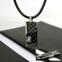 Collier Pendentif En Titane Pur Avec Pierres Précieuses Pour Homme, Cadeau Unique