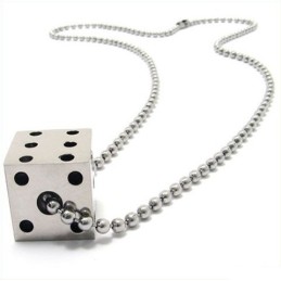 Collier Pendentif En Titane Pur Avec Dés Solides Pour Homme Cool
