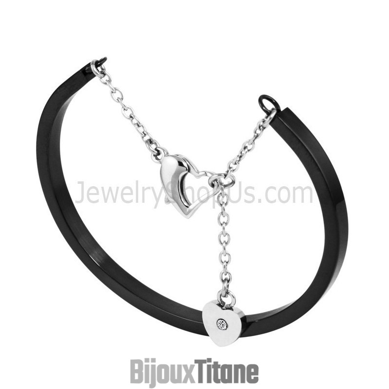Bracelet Réglable En Titane (Noir, Argent, Or Rose) Bg810