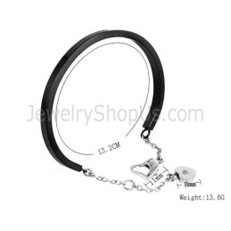 Bracelet Réglable En Titane (Noir, Argent, Or Rose) Bg810