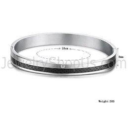 Bracelets Couple En Or Rose Et Grille Noire Avec Strass C746