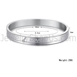 Bracelets Couple « Love » En Titane Avec Strass C874