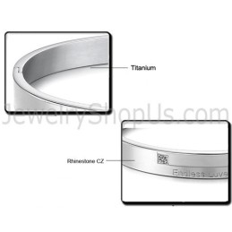 Bracelets Couple Tatanium « Endless Love » Avec Strass C870