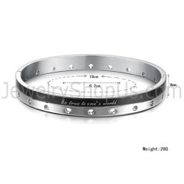 Bracelets Couple Tatanium Or Rose Et Noir « Soyez Fidèle À Votre Monde » Avec Trous Circulaires C868