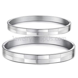 Bracelets Couple À Grille Simple En Titane C855