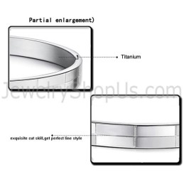 Bracelets Couple À Grille Simple En Titane C855